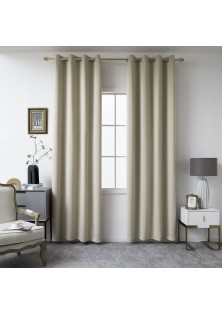 Beauty Home Κουρτίνα Blackout σκίασης με 8 κρίκους Ideal Art 8400 140x270 Άμμου