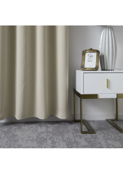 Beauty Home Κουρτίνα Blackout σκίασης με 8 κρίκους Ideal Art 8400 140x270 Άμμου