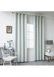 Beauty Home Κουρτίνα Blackout σκίασης με 8 κρίκους Ideal Art 8400 140x270 Γκρι