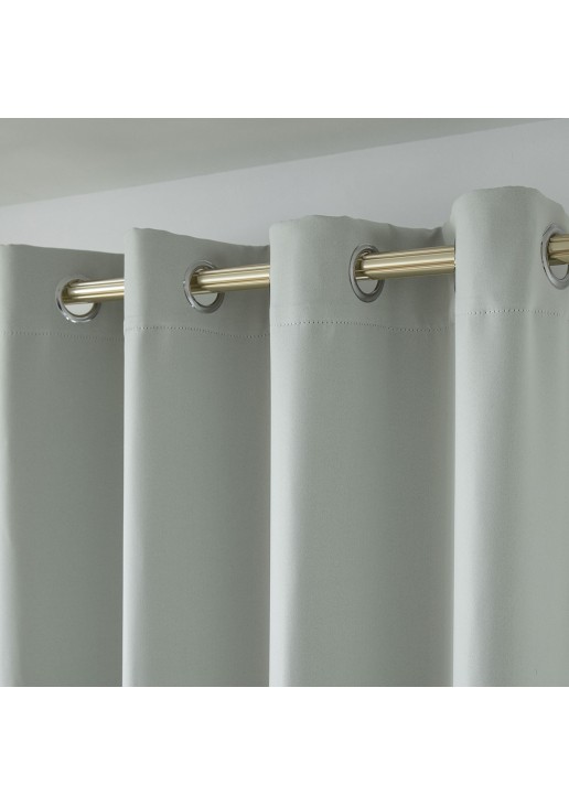 Beauty Home Κουρτίνα Blackout σκίασης με 8 κρίκους Ideal Art 8400 140x270 Γκρι