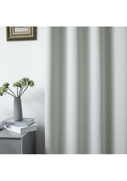 Beauty Home Κουρτίνα Blackout σκίασης με 8 κρίκους Ideal Art 8400 140x270 Γκρι