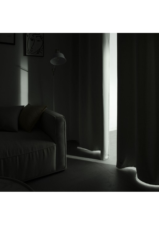 Beauty Home Κουρτίνα Blackout σκίασης με 8 κρίκους Ideal Art 8400 140x270 Γκρι