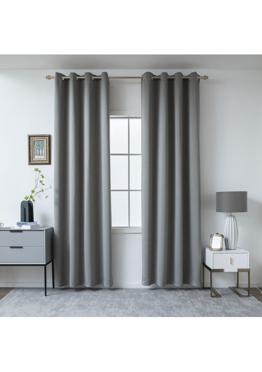 Beauty Home Κουρτίνα Blackout σκίασης με 8 κρίκους Art Ideal 8400 140x270 Ανθρακίτης