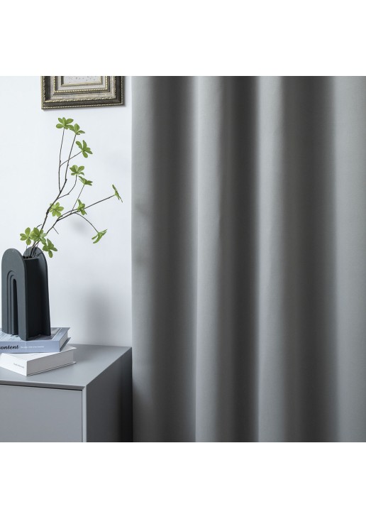 Beauty Home Κουρτίνα Blackout σκίασης με 8 κρίκους Art Ideal 8400 140x270 Ανθρακίτης