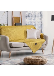 Beauty Home Ριχτάρι Διθέσιο Velvety Art 8412 180x250 Ώχρα