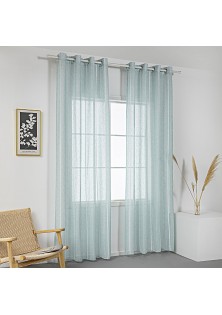 Beauty Home Κουρτίνα γάζα με σενίλ και 8 μεταλλικούς κρίκους Art 8441 140x270 Βεραμάν