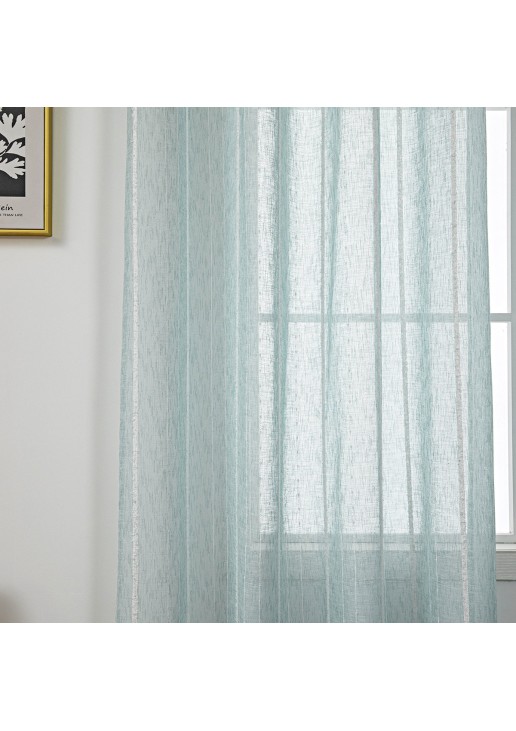 Beauty Home Κουρτίνα γάζα με σενίλ και 8 μεταλλικούς κρίκους Art 8441 140x270 Βεραμάν