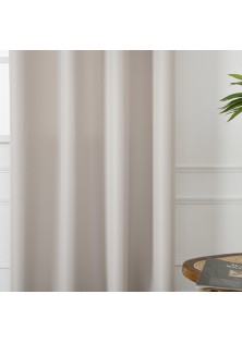 Beauty Home Κουρτίνα μεσαίας σκίασης με 8 μεταλλικούς κρίκους Effect Art 8443 140x270 Εκρού