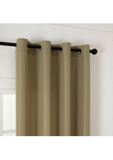 Beauty Home Κουρτίνα μεσαίας σκίασης με 8 μεταλλικούς κρίκους Effect Art 8443 140x270 Λαδί