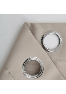 Beauty Home Κουρτίνα μεσαίας σκίασης με 8 μεταλλικούς κρίκους Effect Art 8443 140x270 Άμμου