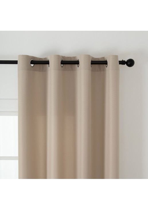 Beauty Home Κουρτίνα μεσαίας σκίασης με 8 μεταλλικούς κρίκους Effect Art 8443 140x270 Άμμου