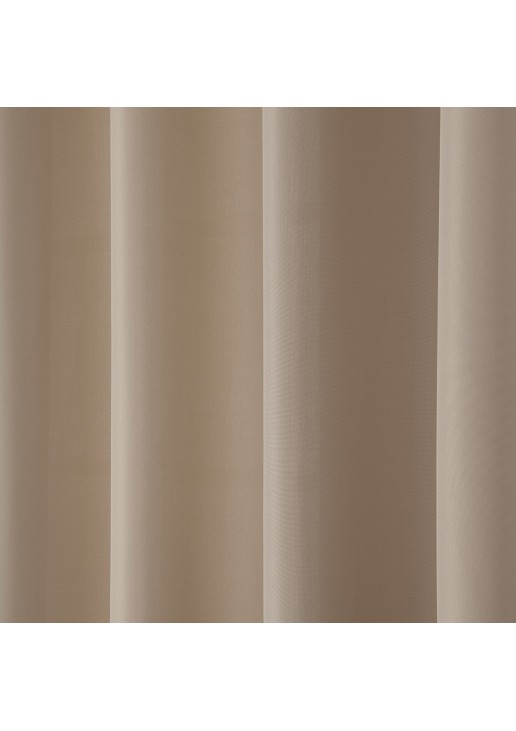 Beauty Home Κουρτίνα μεσαίας σκίασης με 8 μεταλλικούς κρίκους Effect Art 8443 140x270 Άμμου