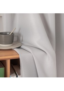Beauty Home Κουρτίνα μεσαίας σκίασης με 8 μεταλλικούς κρίκους Effect Art 8443 140x270 Ασημί
