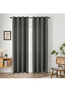 Beauty Home Κουρτίνα μεσαίας σκίασης με 8 μεταλλικούς κρίκους Effect Art 8443 140x270 Ανθρακί