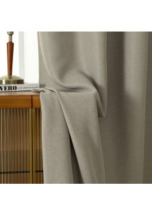 Beauty Home Κουρτίνα Blackout Jacquard σκίασης με 8 μεταλλικούς κρίκους Glare Art 8444 140x270 Άμμου