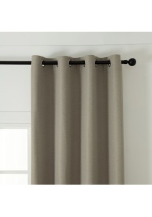 Beauty Home Κουρτίνα Blackout Jacquard σκίασης με 8 μεταλλικούς κρίκους Glare Art 8444 140x270 Άμμου