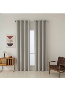 Beauty Home Κουρτίνα Full Blackout σκίασης με 8 κρίκους Total Art 8446 140x270 Εκρού