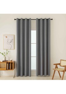 Beauty Home Κουρτίνα Full Blackout σκίασης με 8 κρίκους Total Art 8446 140x270 Ανθρακίτης
