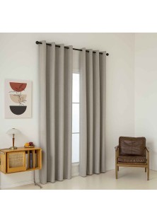 Beauty Home Κουρτίνα Full Blackout σκίασης με 8 κρίκους Total Art 8446 140x270 Άμμου