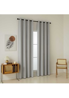 Beauty Home Ύφασμα κουρτίνας με το μέτρο Full Blackout σκίασης Total Art 8446 Φ280 Ασημί