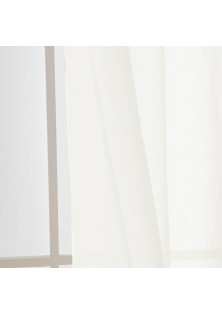 Beauty Home Κουρτίνα γάζα μονόχρωμη με 8 μεταλλικούς κρίκους Fit Art 8447 140x270 Εκρού