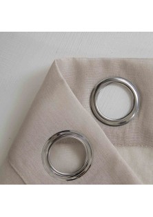 Beauty Home Κουρτίνα γάζα μονόχρωμη με 8 μεταλλικούς κρίκους Sharp Art 8448 140x270 Άμμου