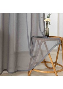 Beauty Home Ύφασμα κουρτίνας με το μέτρο γάζα Sharp Art 8448 Φ300 Άνθρακί