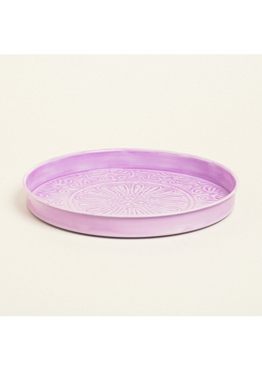 Beauty Home ΔΙΣΚΟΣ ΜΕΤΑΛΛΙΚΟΣ ΑΝΑΓΛΥΦΟΣ ΛΙΛΑ 32 CM