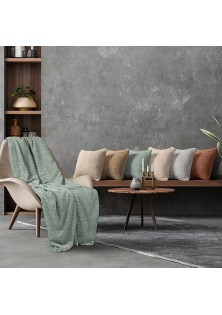 Beauty Home Ύφασμα ριχτάρι με το μέτρο Φ180 Lamb Art 8574 Μέντα