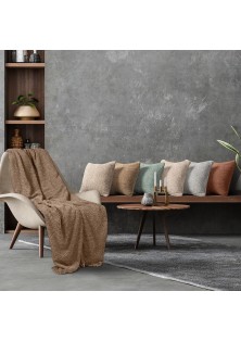 Beauty Home Ύφασμα ριχτάρι με το μέτρο Φ180 Lamb Art 8575 Μπεζ
