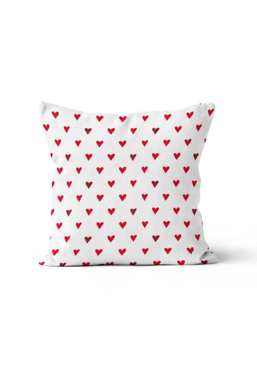 Beauty Home ΜΑΞΙΛΑΡΟΘΗΚΗ ΛΕΥΚΟ ΜΕ ΚΑΡΔΙΕΣ