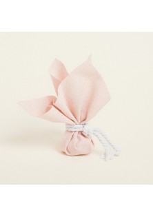 Beauty Home ΜΑΝΤΗΛΙ 27 x 27 cm ΡΟΖ ΜΕ ΧΡΥΣΟ LUREX