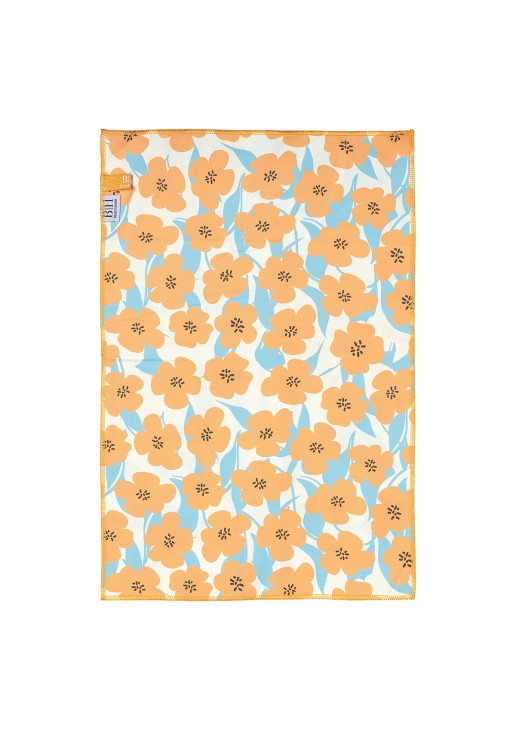 Beauty Home Πετσέτα κουζίνας διπλής όψης Microfiber Art 8658 40x60 Μπλε,Κίτρινο
