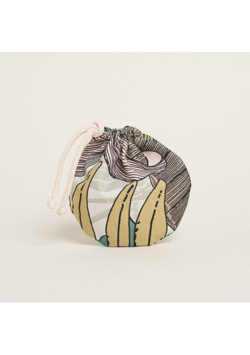 Beauty Home ΠΟΥΓΚΙ ΟΒΑΛ ΜΕ ΚΟΡΔΟΝΙ 13 x 14 cm ΤΡΟΠΙΚΟ ΠΑΣΤΕΛ