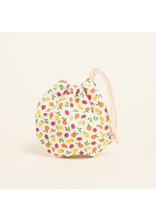 Beauty Home ΠΟΥΓΚΙ ΟΒΑΛ ΜΕ ΚΟΡΔΟΝΙ 13 x 14 cm ΜΙΝΙ ΦΡΟΥΤΑ MIX