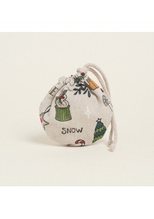 Beauty Home ΠΟΥΓΚΙ ΟΒΑΛ ΜΕ ΚΟΡΔΟΝΙ 13 x 14 cm ΠΡΑΣΙΝΑ ΧΡΙΣΤΟΥΓΕΝΝΙΑΤΙΚΑ ΣΧΕΔΙΑ