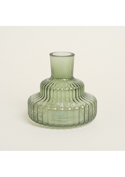 Beauty Home ΒΑΖΟ ΜΕ ΕΠΙΠΕΔΑ 15 x 14 cm Πράσινο