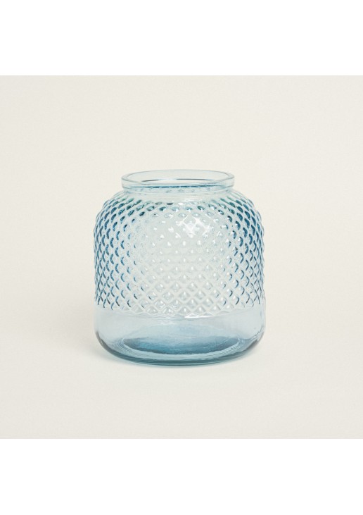 Beauty Home ΒΑΖΟ ΑΝΑΓΛΥΦΟ 19 x 19 cm Γαλάζιο