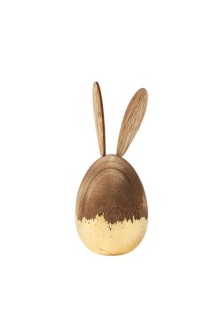 Beauty Home Διακοσμητικό Ξύλινο Αυγό Με Αυτιά 15 x 6,5 CM