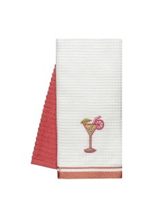 Beauty Home Ποτηρόπανα σετ 2τμχ Cocktail Art 8807 40x60 Ροδακινί