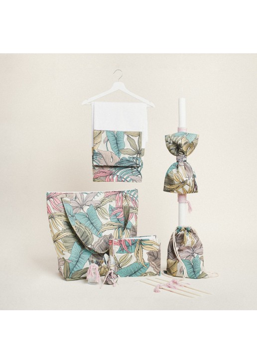 Beauty Home ΣΕΤ ΒΑΠΤΙΣΗΣ ΤΡΟΠΙΚΟ ΠΑΣΤΕΛ