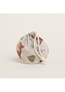 Beauty Home ΠΟΥΓΚΙ ΟΒΑΛ ΜΕ ΚΟΡΔΟΝΙ 13 x 14 cm FOREST WOOD ANIMALS