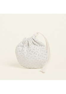 Beauty Home ΠΟΥΓΚΙ ΟΒΑΛ ΜΕ ΚΟΡΔΟΝΙ 13 x 14 cm ΖΑΚΑΡ ΕΚΡΟΥ-ΑΣΗΜΙ