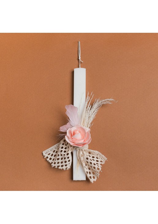 Beauty Home ΛΑΜΠΑΔΑ 33cm ΤΡΙΝΤΑΦΥΛΛΟ ΜΕ ΦΤΕΡΑ ΡΟΖ ΣΕ ΣΥΣΚΕΥΑΣΙΑ ΔΩΡΟΥ