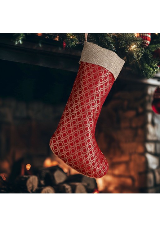 Beauty Home ΚΑΛΤΣΑ 50 x 30 CM ΖΑΚΑΡ ΟΡΙΕΝΤΑΛ ΚΟΚΚΙΝΟ-ΧΡΥΣΟ