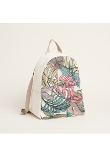 Beauty Home BACKPACK 43x35x23cm ΤΡΟΠΙΚΟ ΠΑΣΤΕΛ