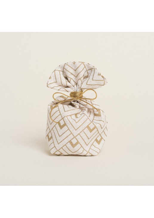 Beauty Home ΠΟΥΓΚΙ ΜΕ ΒΑΣΗ 8 x 12 cm ΕΚΡΟΥ ΧΡΥΣΟ ΚΥΒΟΙ