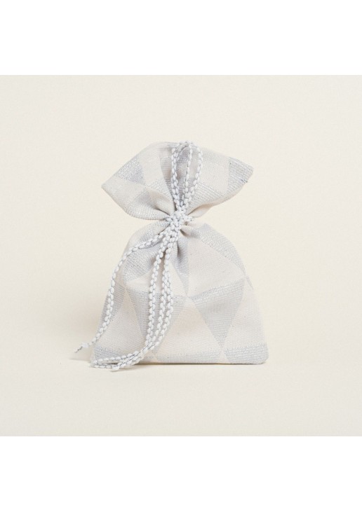 Beauty Home ΠΟΥΓΚΙ 12 x 17 cm ΖΑΚΑΡ ΤΡΙΓΩΝΟ ΡΕΤΡΟ ΜΕ LUREX ΑΣΗΜΊ