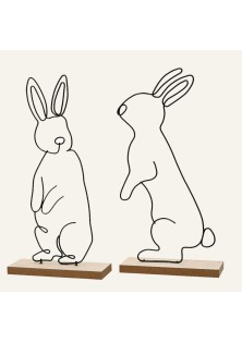 Beauty Home Διακοσμητικός Λαγός από Μέταλλο 5cm x 15cm x 29cm Α