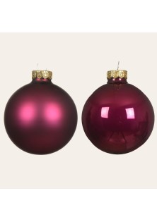 Beauty Home ΓΥΑΛΙΝΕΣ ΜΠΑΛΕΣ ΜΑΤΖΕΝΤΑ 8 CM ΣΕΤ 8 ΤΜΧ